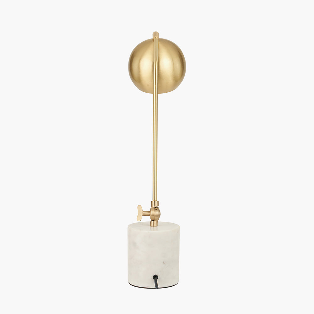 Eloise Gold Metal & Marble Table Lamp
